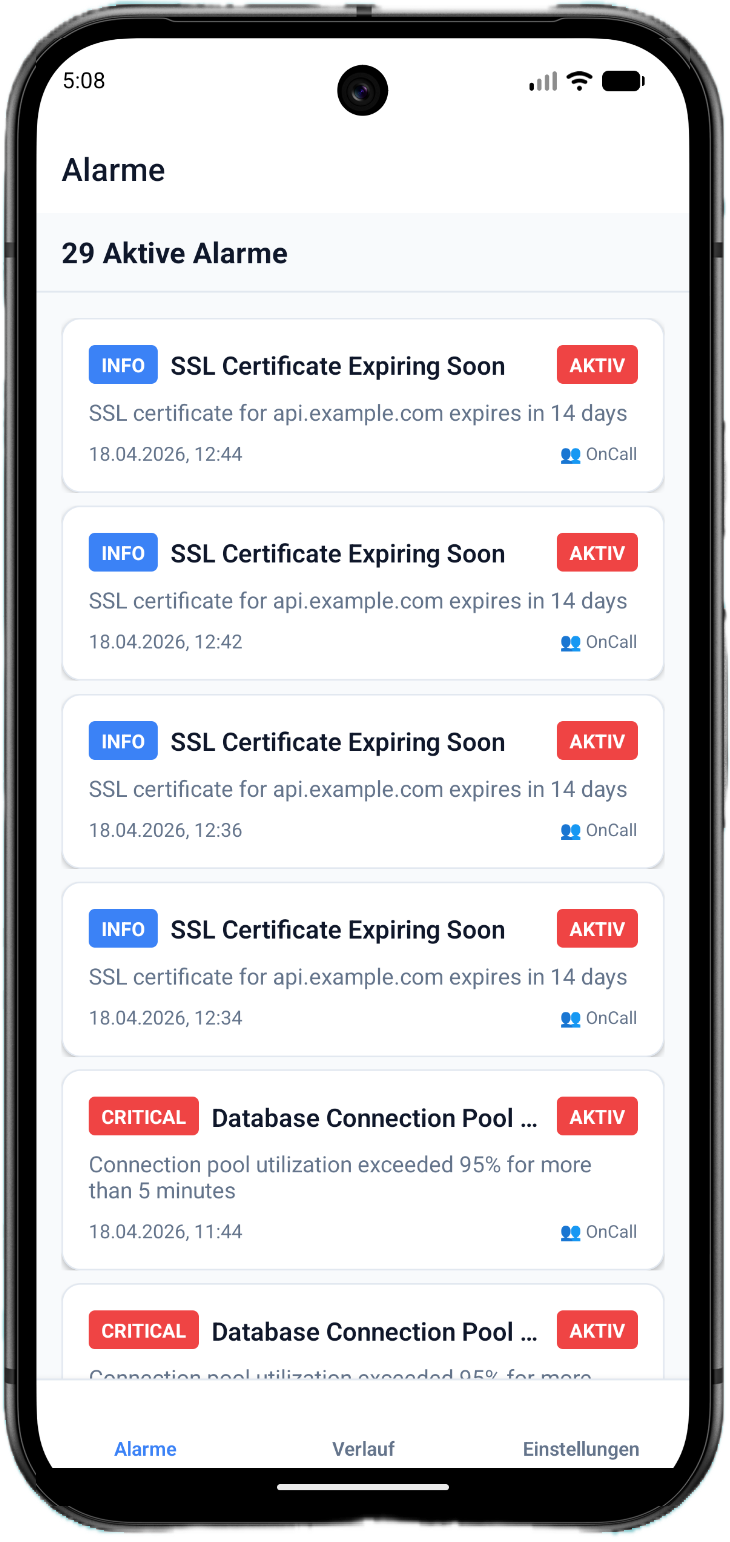 AndAction Mobile - Alarme
