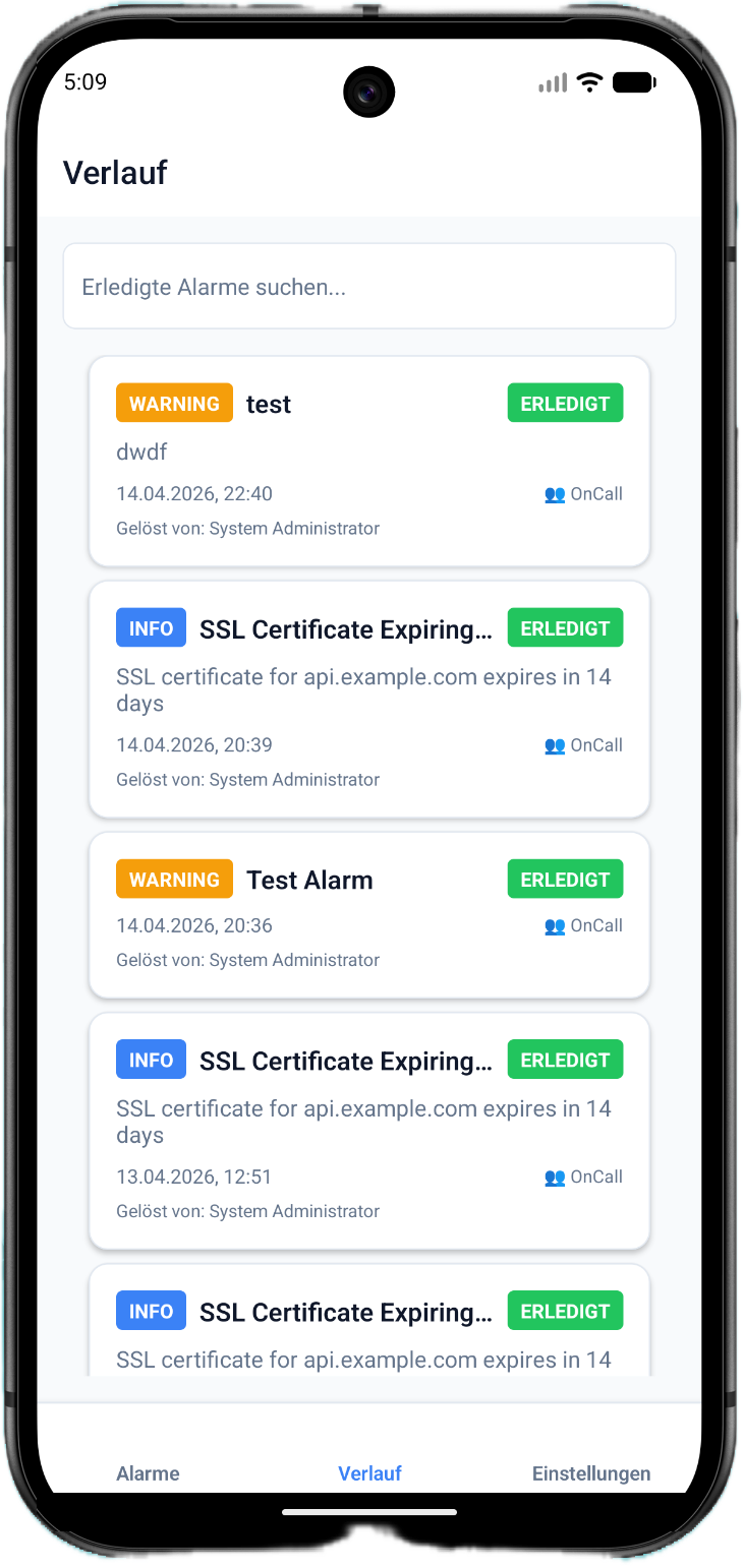 AndAction Mobile - Verlauf